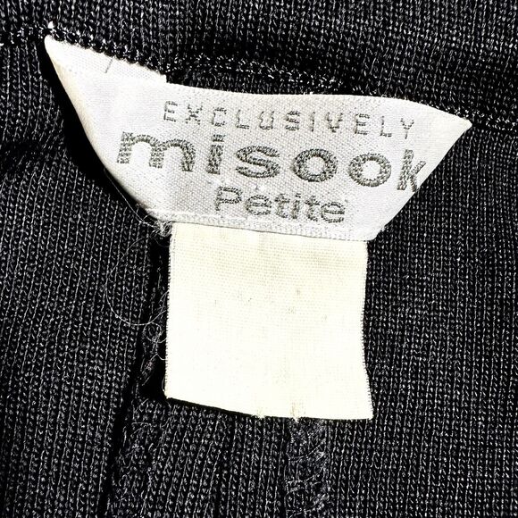 Exclusively MISOOK Size S ? M ? Petite Black Knit Pants High Waist Straight Leg - Picture 2 of 6